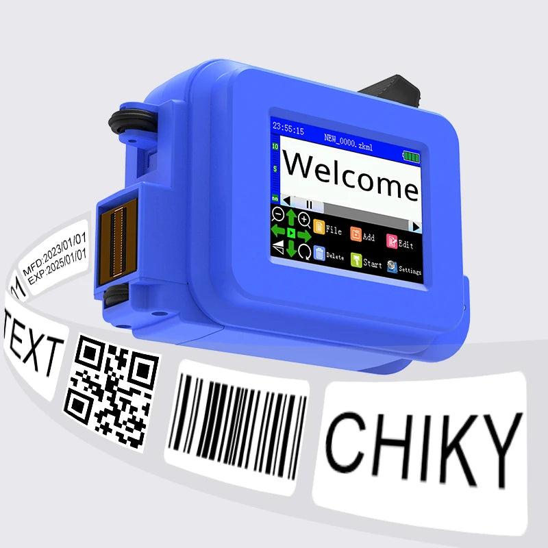 Any Surface Hand Held Label Printing Machine Production Date Mini Printer For Small Business