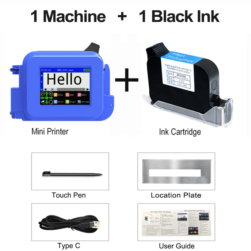 Any Surface Hand Held Label Printing Machine Production Date Mini Printer For Small Business