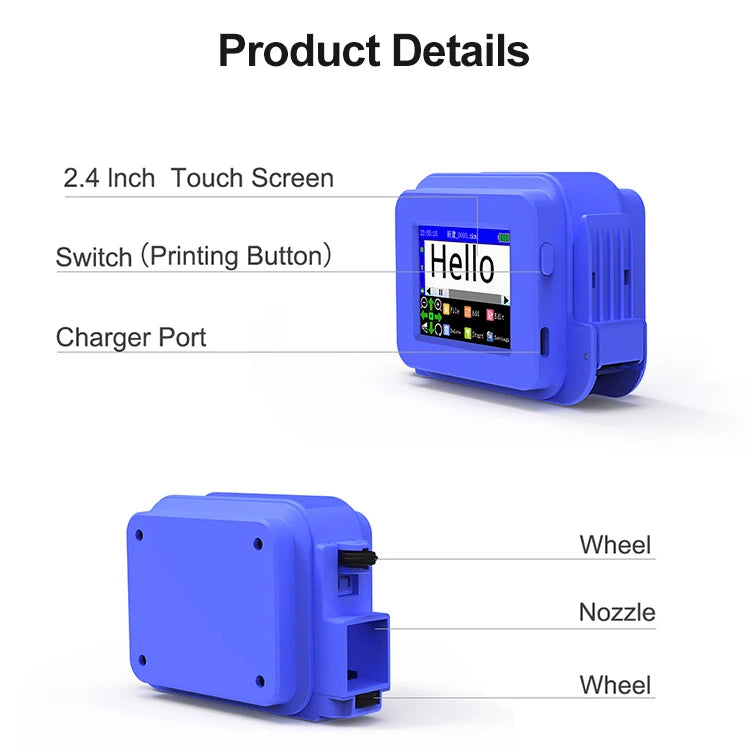 Any Surface Hand Held Label Printing Machine Production Date Mini Printer For Small Business