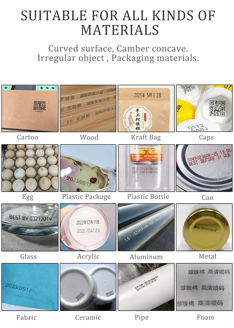 Any Surface Hand Held Label Printing Machine Production Date Mini Printer For Small Business