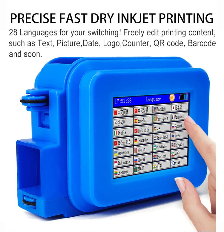 Any Surface Hand Held Label Printing Machine Production Date Mini Printer For Small Business