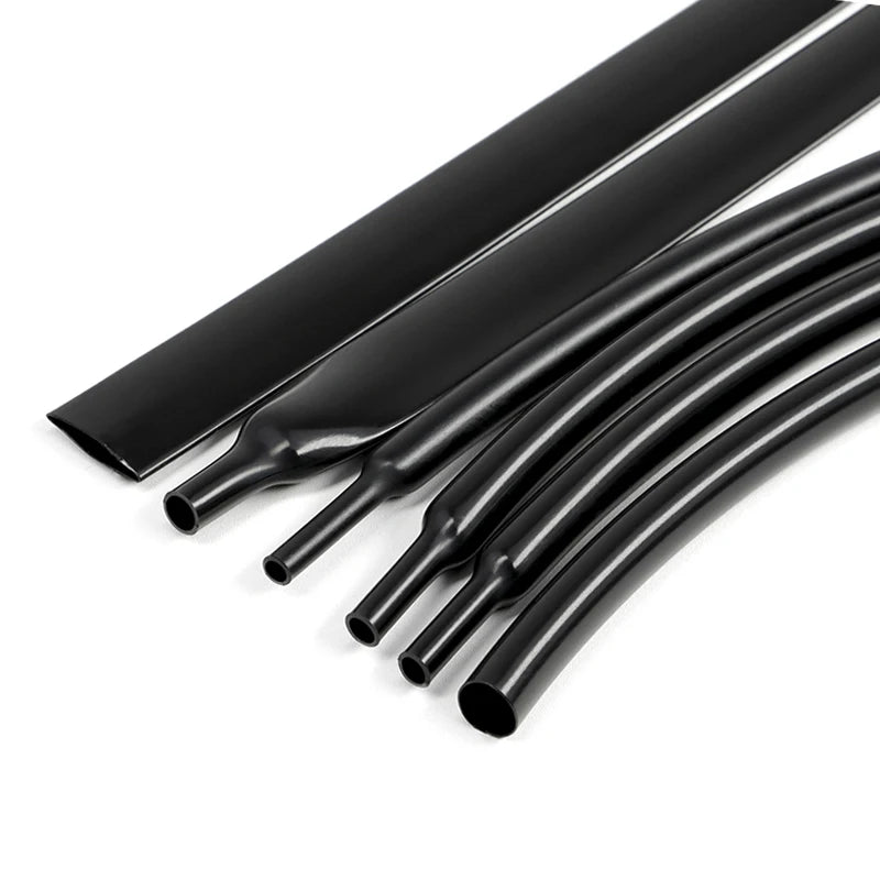 1~50m Black/ Clear Super Thin Wall Heat Shrink Tube Dia. 1~ 20mm DIY Shrinkable Earphone Line Audio Cable Repair Sleeve Wrap